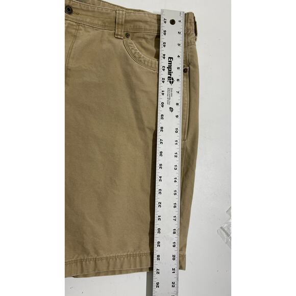 Eddie Bauer Mens Cargo Shorts Size 42 Tan Heavyweight 100% Cotton Y2K Gorpcore - Picture 7 of 8